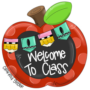 Welcome to Class Apple Banner Teacher Class Cutouts and Kits