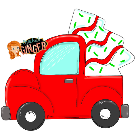 Christmas Truck and Snack Cake Tree Template
