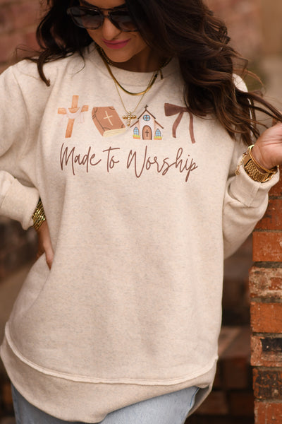 Made to Worship Weekend Sweatshirt - Cracked Ginger