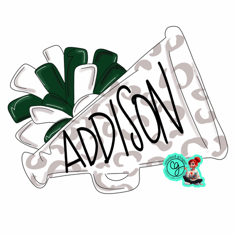 Megaphone and Pompom Cheer Cutouts and Kits