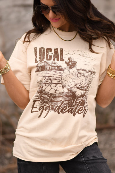 Local Egg Dealer Tee - Cracked Ginger