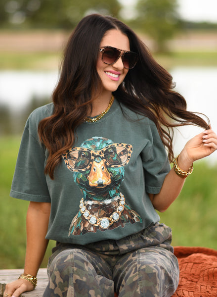 Boujee Duck In Glasses Tee/Long Sleeve - Cracked Ginger