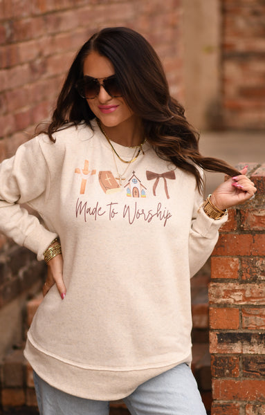 Made to Worship Weekend Sweatshirt - Cracked Ginger