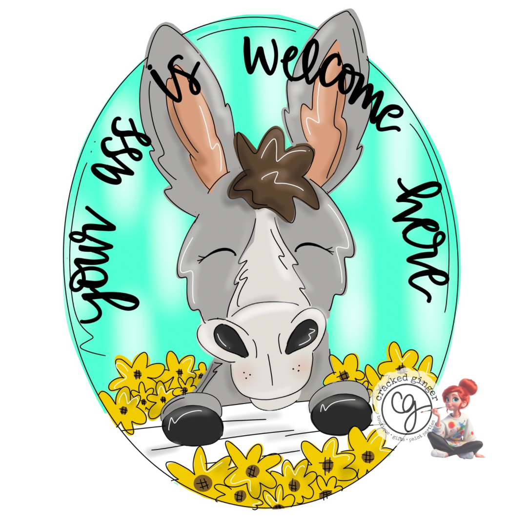 Donkey and Sunflowers Cutouts and Kits