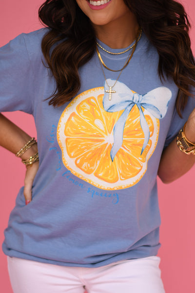 Lemon Bow Tee - Cracked Ginger