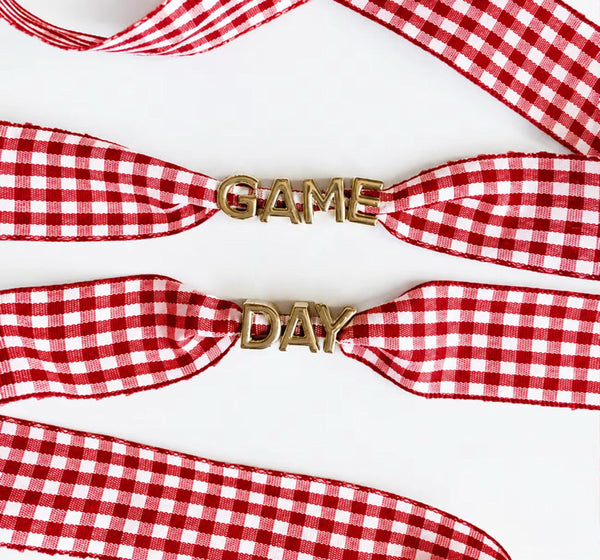 Game Day Gingham Shoe Laces *PRE ORDER* - Cracked Ginger