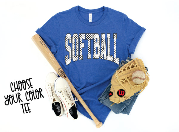 Softball Polka Dot *Pick Your Color* WEEKEND SALE - Cracked Ginger