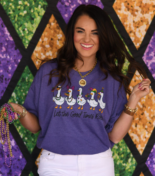Let The Good Times Roll Geese Tee - Cracked Ginger