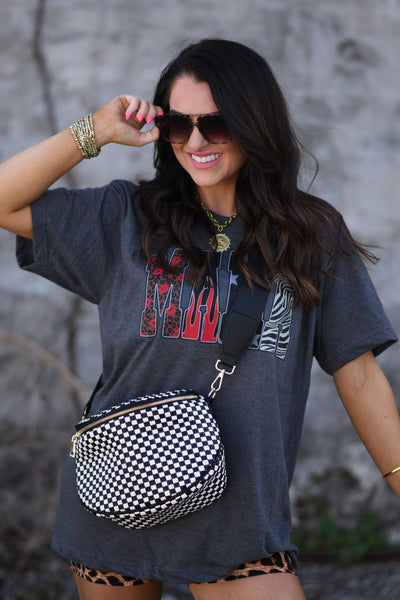 Woven Checkered Crossbody Bag *Pre Order* 22 Colors - Cracked Ginger