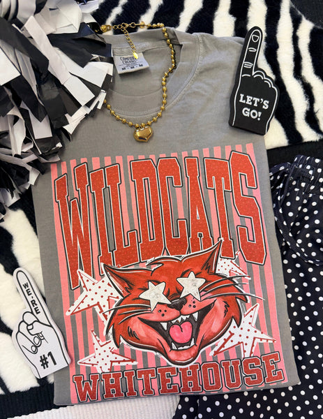 Custom Polka Dot Stripes Mascot Tee