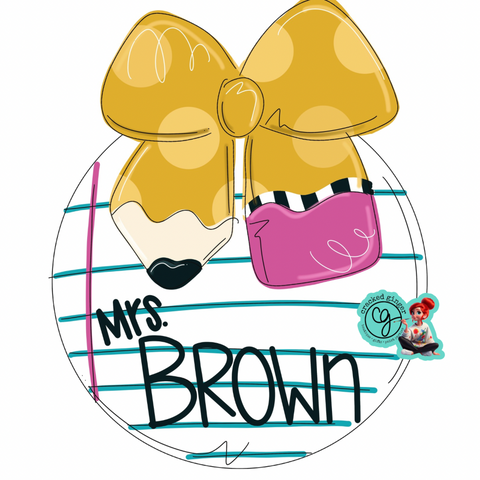 Pencil Bow Paper Cutouts and Kits