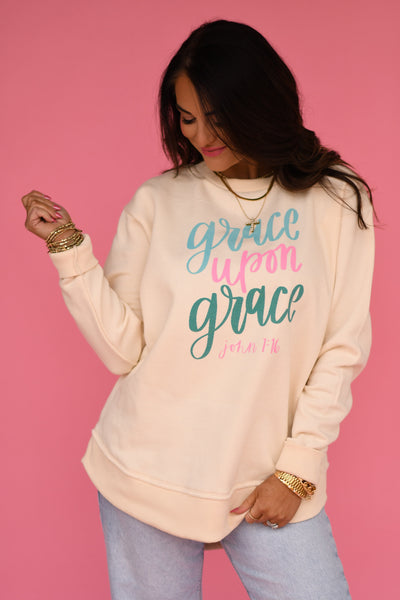 Grace Upon Grace Weekend Sweatshirt - Cracked Ginger