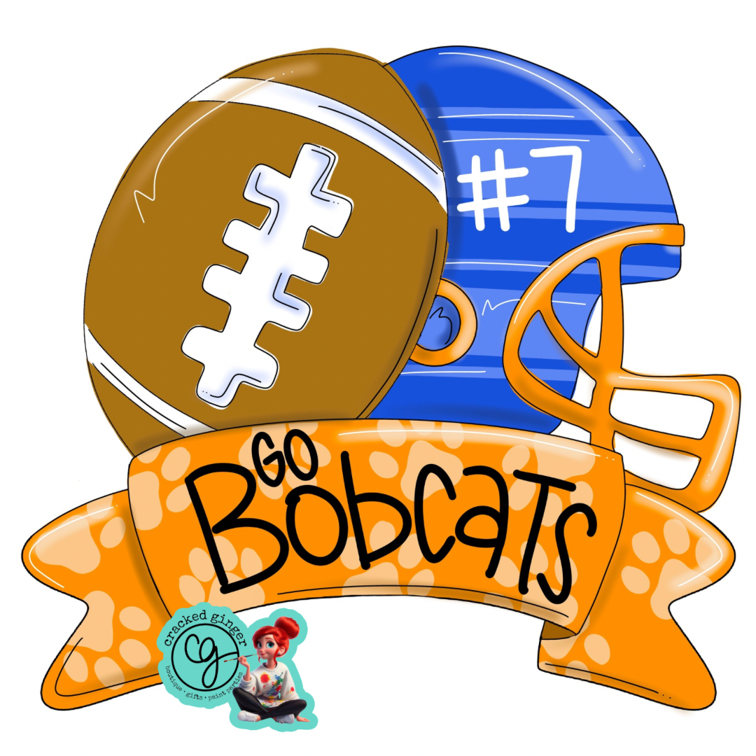 Football, Helmet, and banner Cutouts and Kits