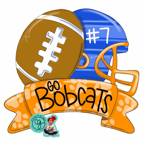 Football, Helmet, and banner Cutouts and Kits