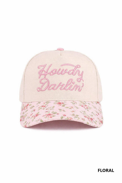 `Howdy Darlin Two Tone Canvas Cotton Cap Zenana Consgt.