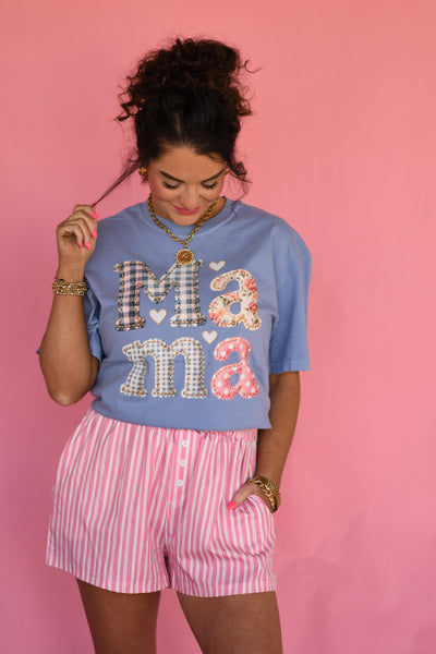 Patchwork Mama Tee - Cracked Ginger