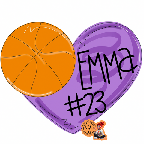 Basketball Heart Cutouts and Kits