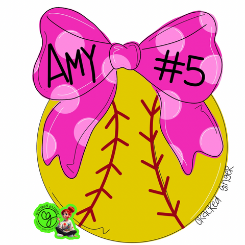 Softball Bow Cutouts and Kits
