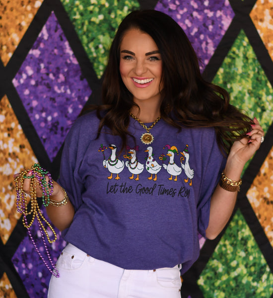 Let The Good Times Roll Geese Tee - Cracked Ginger