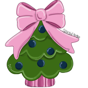 Bow Christmas Tree Coquette Bow Cutouts and Kits