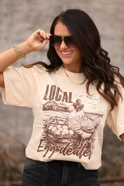 Local Egg Dealer Tee - Cracked Ginger