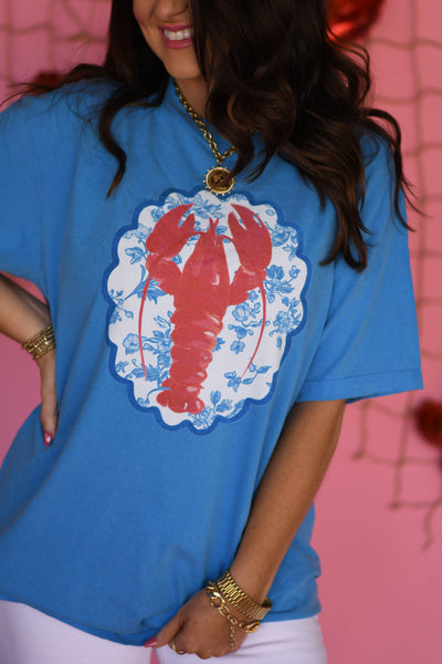 Crawfish Chinoiserie Tee - Cracked Ginger