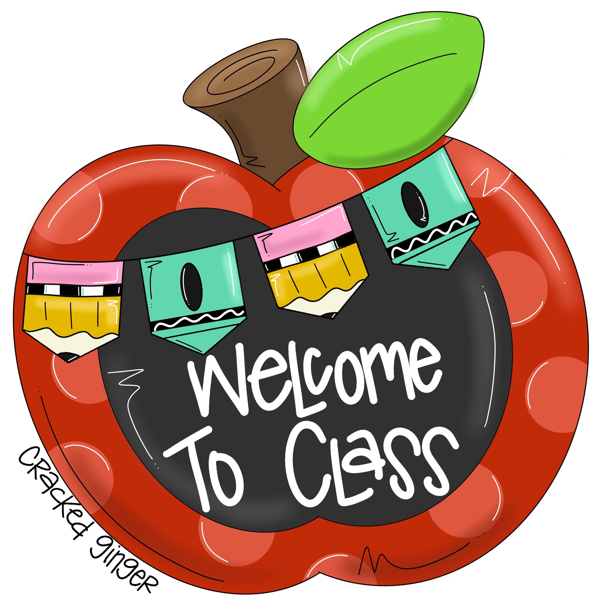 Welcome to Class Apple Banner Teacher Class Cutouts and Kits