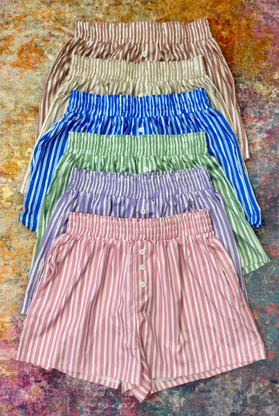 Striped Shorts *Pre Order* - Cracked Ginger