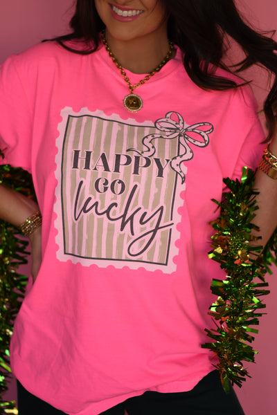 Happy Go Lucky Stamp Tee - Cracked Ginger