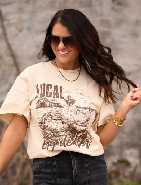 Local Egg Dealer Tee - Cracked Ginger
