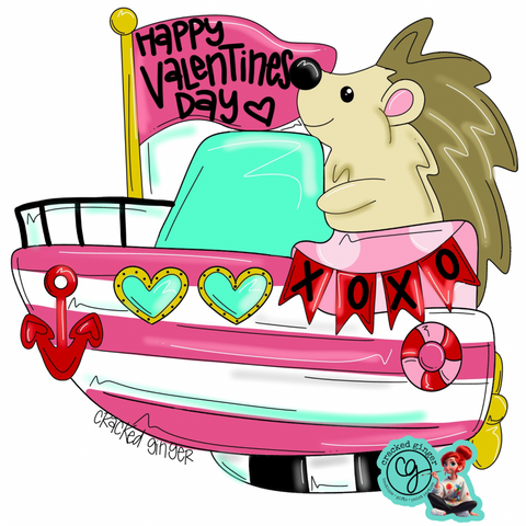 Hedgehog Love Boat Cutouts and Kits