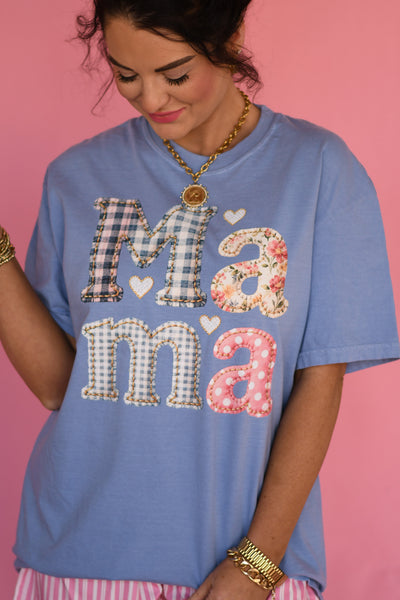 Patchwork Mama Tee - Cracked Ginger