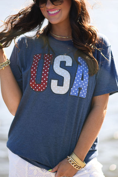 USA Polka Dots Tee - Cracked Ginger