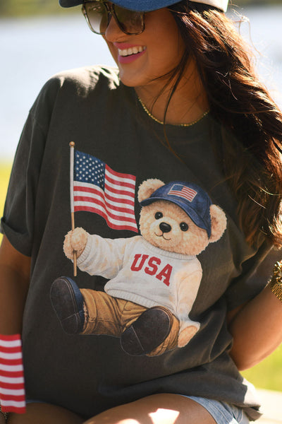 USA Bear Tee - Cracked Ginger