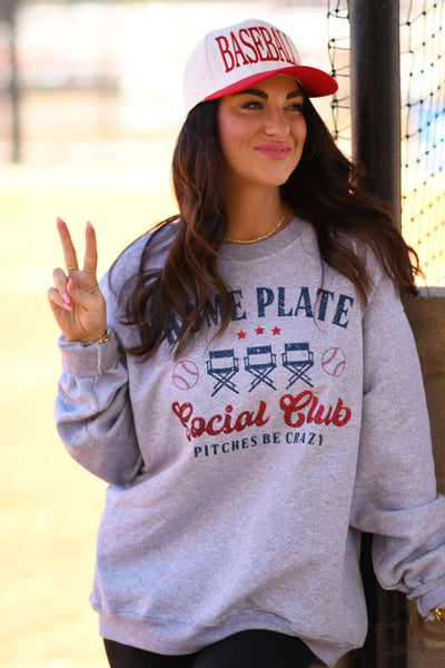 Home Plate Social Club Tee/Sweatshirt - Cracked Ginger