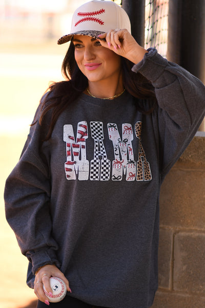 Mama Baseball Tee/Sweatshirt - Cracked Ginger