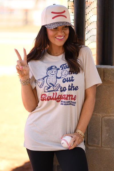 Take Me Out To The Ballgame Peanut Tee/Sweatshirt - Cracked Ginger