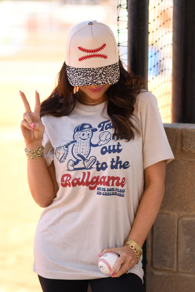 Take Me Out To The Ballgame Peanut Tee/Sweatshirt - Cracked Ginger