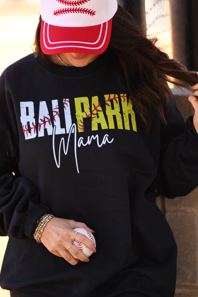 Ballpark Mama Baseball And Softball Tee/Sweatshirt - Cracked Ginger