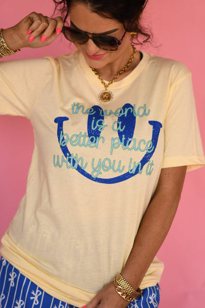 The World Is A Better Place With You In It Tee - Cracked Ginger