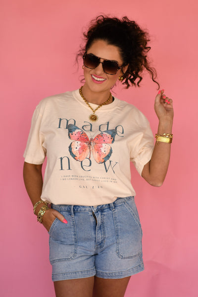 Made New Butterfly Tee - Cracked Ginger