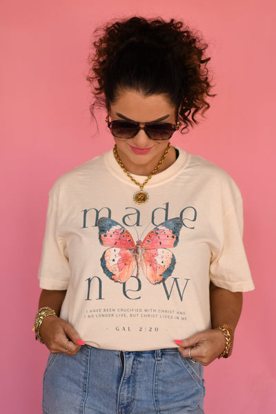 Made New Butterfly Tee - Cracked Ginger