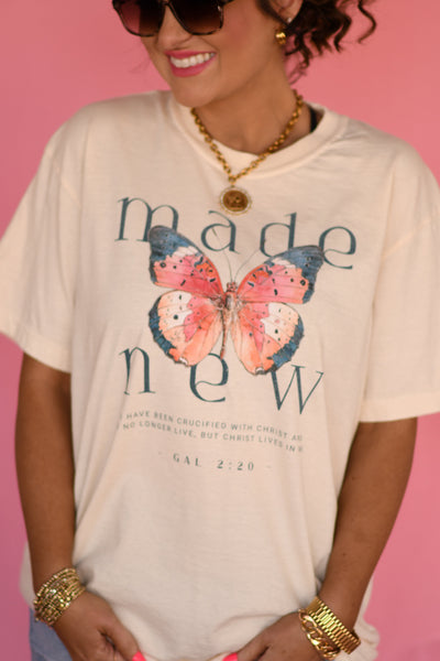 Made New Butterfly Tee - Cracked Ginger