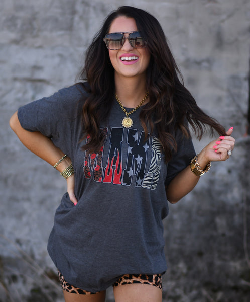 Mama Leopard Flames Tee - Cracked Ginger