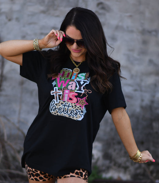 His Way Is Better Leopard Tee - Cracked Ginger