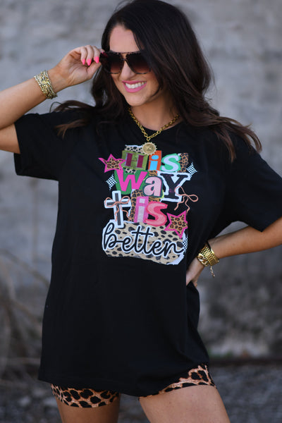 His Way Is Better Leopard Tee - Cracked Ginger