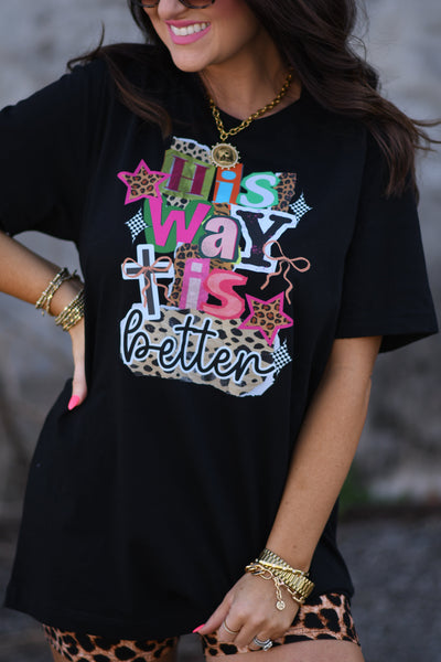 His Way Is Better Leopard Tee - Cracked Ginger