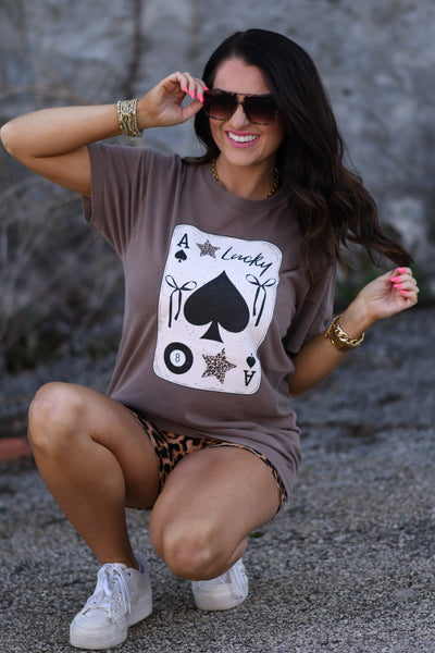 Lucky 8 Ball Card Tee - Cracked Ginger