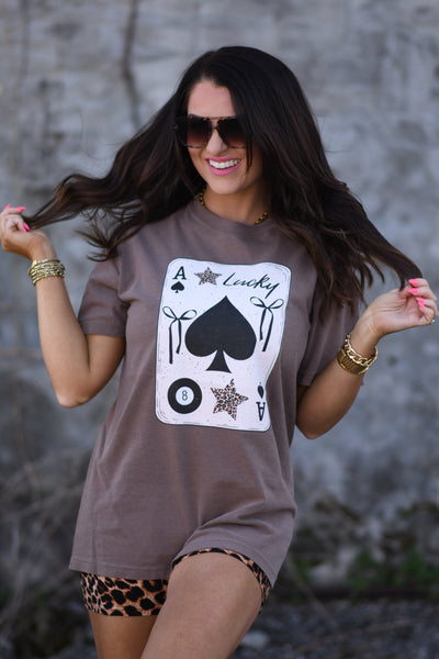 Lucky 8 Ball Card Tee - Cracked Ginger