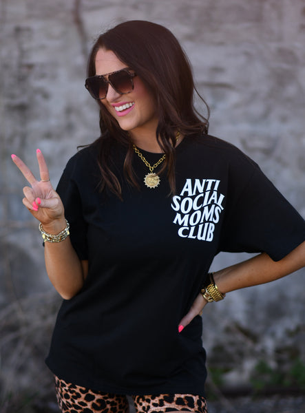 Anti Social Moms Club Tee - Cracked Ginger